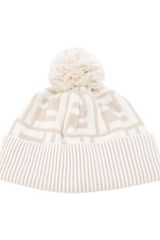 Fendi Monogram Bobble Hat