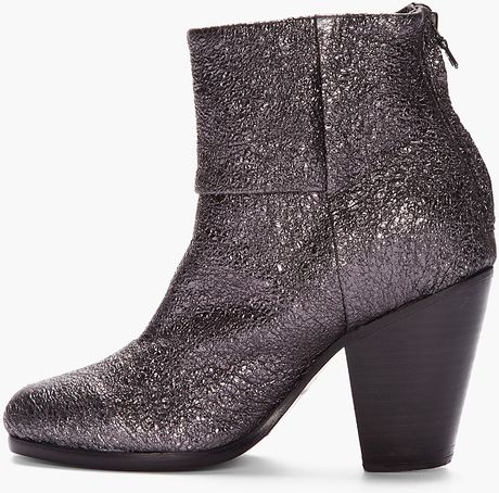 rag and bone silver booties