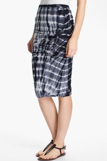James Perse Tie Dye Ruched Pencil Skirt - Lyst