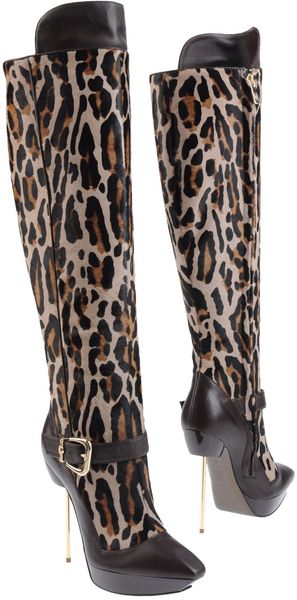Versace Highheeled Boots - Lyst