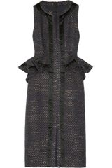 Altuzarra Eland Metallic Tweed Peplum Dress