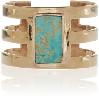 Pamela Love Cutout Turquoise and Bronze Cuff - Lyst