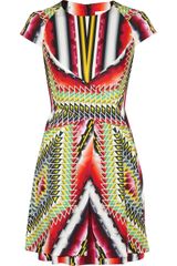 Peter Pilotto Che V Printed Stretch Silk Twill Dress