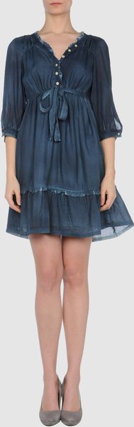 Stefanel Short Dress - Lyst