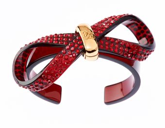 Ted Baker Ted Baker Pave Floppy Bow Acrylic Cuff - Lyst