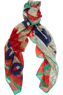 Vivienne Westwood Robotprint Cotton and Silkblend Scarf - Lyst