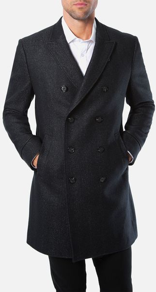 7 Diamonds Genoa Double Breasted Top Coat - Lyst
