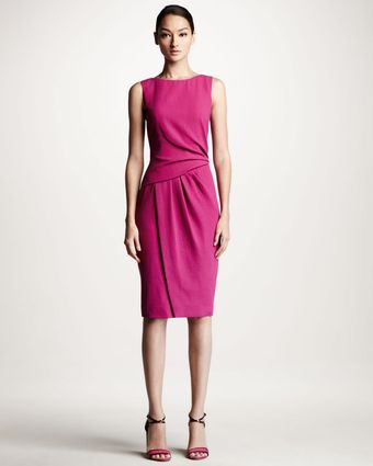 Carolina Herrera Draped Crepe Dress - Lyst