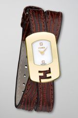 Fendi Chameleon Fashion Yellow Golden Timepiece