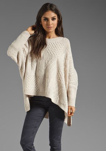 Marc By Marc Jacobs Resort Glenda Cable Sweater in Tapioca Multi - Lyst