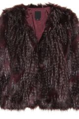 Anna Sui Cropped Faux Fur Jacket