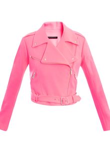 Christopher Kane Crepe Biker Jacket - Lyst