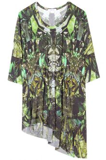 Helmut Lang Print Top with Dropped Sleeves - Lyst