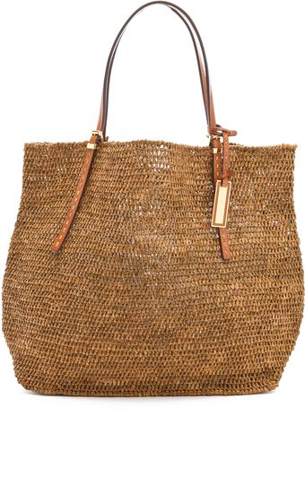 Michael Kors Collection Santorini Raffia Tote - Lyst