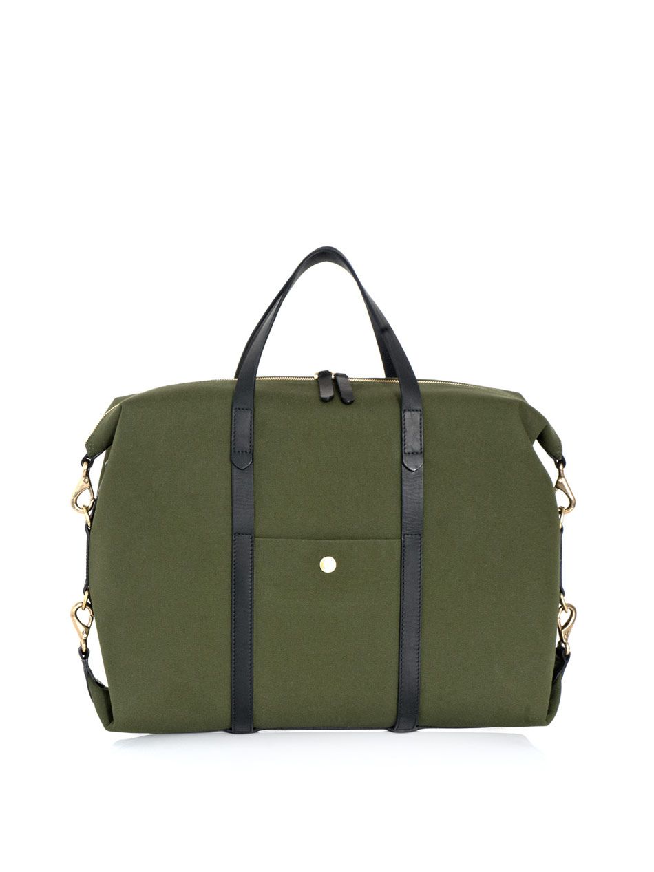 Mismo Canvas and Leather Duffle Work Bag in Green for Men | Lyst