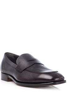 Tod's Grained Leather Penny Loafers - Lyst