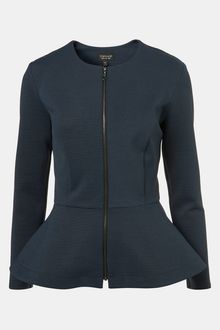 Topshop Peplum Jacket - Lyst