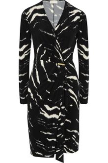 Michael by Michael Kors Printed Stretchjersey Wrapeffect Dress - Lyst