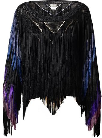 Tim Ryan Full Handfringed Knit Sweater - Lyst