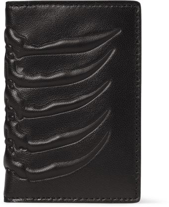Alexander McQueen Embossed leather Card Holder - Lyst