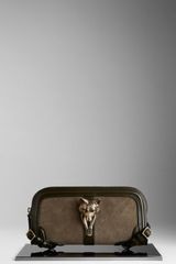 Burberry Country Animal Suede Nubuck Clutch Bag