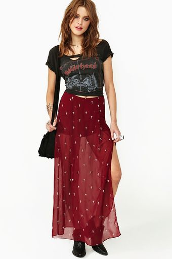 Nasty Gal Cross Over Maxi Skirt - Lyst