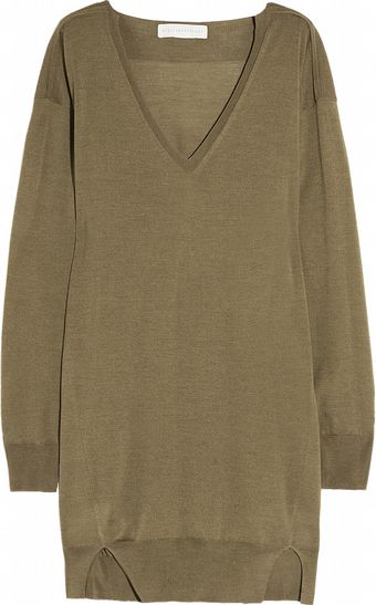 Stella McCartney Fineknit Wool and Silkblend Sweater Dress - Lyst
