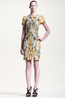 Alexander McQueen Hummingbird-Print Cady Dress - Lyst