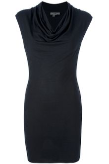 Helmut Lang Fitted Cowl Neck Dress - Lyst