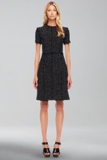 Michael Kors Metallic Tweed Dress - Lyst