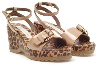 Stella McCartney Leopard Printed Wedges - Lyst