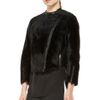 3.1 Phillip Lim Motorcycle Jacket with Leather Panels in Black in Black - Lyst