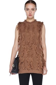 3.1 Phillip Lim Fringe Intarsia Tunic in Camel - Lyst