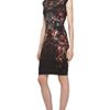 Alexander Mcqueen Cap Sleeve Floral Pencil Dress in Black in Floral (black) - Lyst
