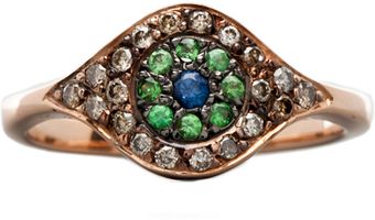 Ileana Makri Cats Eye Diamond and Sapphire Ring in Pink Gold - Lyst