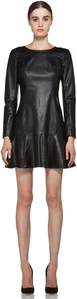 Theyskens' Theory Nibet Diri Leather Dress in Black - Lyst