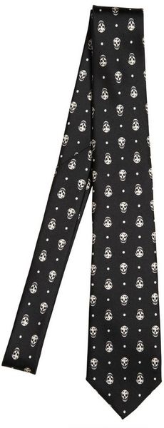Alexander McQueen 5cm Skull Jacquard Silk Ottoman Tie - Lyst