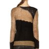 Alice + Olivia Opal Novelty Stitch Crewneck Sweater  in Brown (beige &amp; black) - Lyst