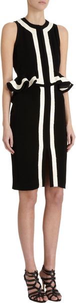 Altuzarra Trimmed Peplum Dress - Lyst