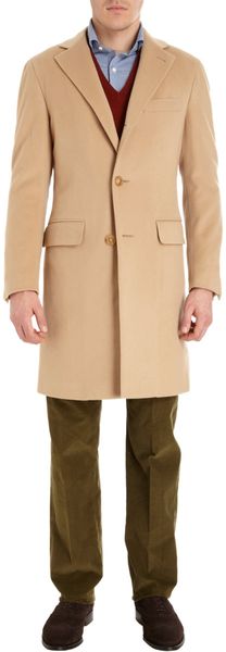 Barneys New York Threebutton Cashmere Overcoat - Lyst