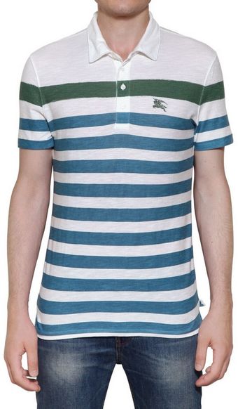 Burberry Brit Cotton Jersey Printed Polo Shirt - Lyst