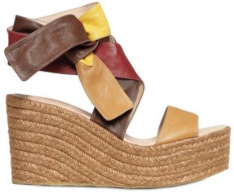 Chloé 90mm Nappa Leather and Rope Wedges - Lyst