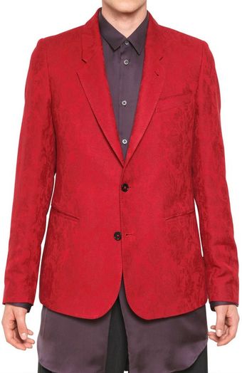 Damir Doma Flower Jacquard Cotton Ramie Jacket - Lyst