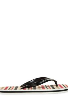Dolce & Gabbana Nylon Striped Thong Flip Flops - Lyst