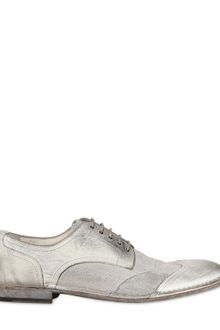 Dolce & Gabbana Milano Canvas Crinkled Leather Shoes - Lyst