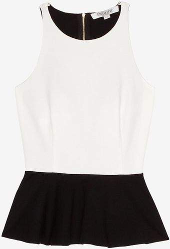 Exclusive For Intermix Two Tone Peplum Top - Lyst
