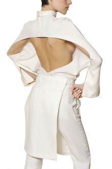 Givenchy Silk Crepe De Chine Cut Out Shirt - Lyst