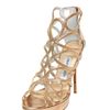 Jimmy Choo 120mm Blast Glitter Leather Sandals in Gold (nude) - Lyst