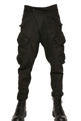 Julius Cotton Linen Satin Twill Cargo Pants