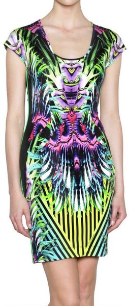 Just Cavalli Printed Jersey Dress - Lyst
